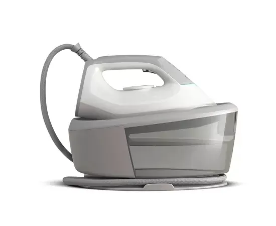 Stație de călcat Philips Serie 2000 PSG2000/80, 2400W, 6 bar, jet abur 300 g, abur continuu 110 g/min, talpă ceramică, rezervor 1.4L, alb - Imagine 1
