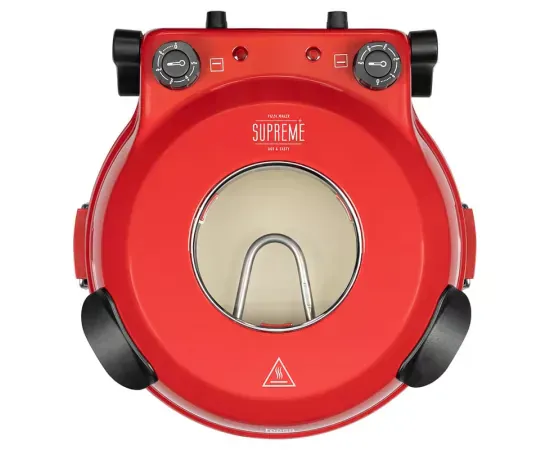 Aparat de preparat pizza TEESA Supreme + TSA3238, Temperatura: 110°C - 405°C, 1200 W, Rosu - Imagine 4