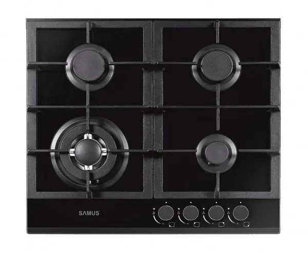 Plita incorporabila SAMUS PSG-64SG1 cu arzător WOK și design elegant - Imagine 1