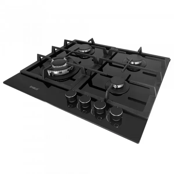 Plita incorporabila SAMUS PSG-64SG1 cu arzător WOK și design elegant - Imagine 3