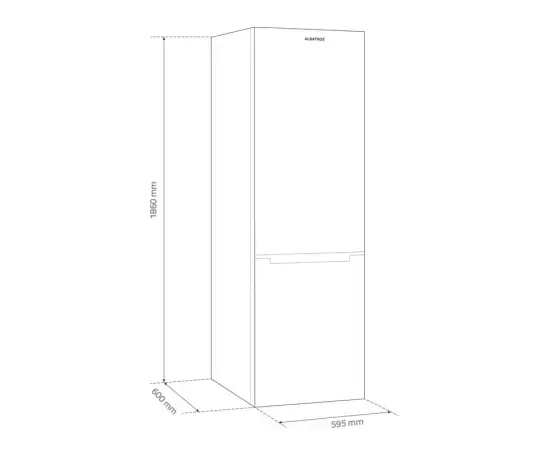 Combina frigorifica ALBATROS CFX395E Inox, 315 L, Clasa E - Imagine 3