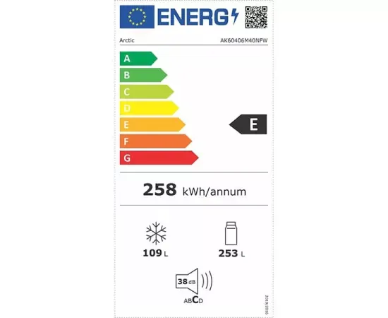Combina frigorifică ARCTIC AK60406M40NFW, 362 L, Full No Frost, Alb - Imagine 3