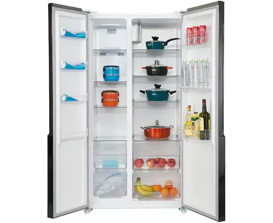 Combina frigorifica side by side HEINNER HSBS-H442NFGWHE++, 442l, Full No Frost, clasa E, Sticla Alba - Imagine 4