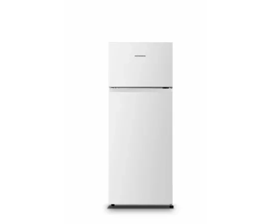 Frigider cu doua usi HEINNER HF-HS205E++, 206 L, Control mecanic cu termostat ajustabil, Iluminare LED, Clasa E, Alb - Imagine 1