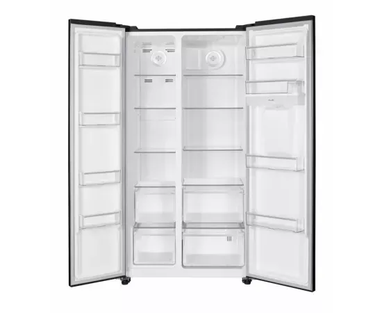 Frigider Side By Side HEINNER HSBS-HM529NFBKWDE++, 529 L, Clasa E, Full No Frost, Inverter, Dozator apa, Display LED, Iluminare LED, 177 cm, Negru - Imagine 2