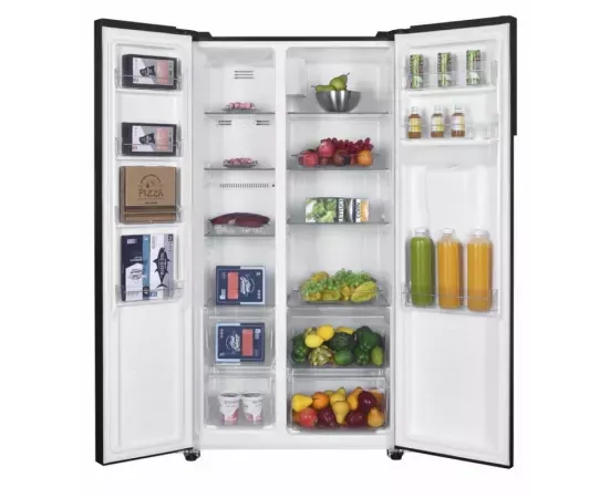 Side by side HEINNER HSBS-H439NFBKWDE++, 436 litri, No Frost, Clasa E, Dozator de apa, Negru - Imagine 5