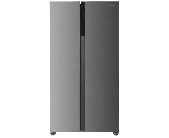 Side by Side HEINNER HSBS-HM532NFXE++, 532 l, Full No Frost, Control Electronic, Display Touch, Functie smart, Super Racire/Congelare, Clasa E, 177 cm, Argintiu - Imagine 1