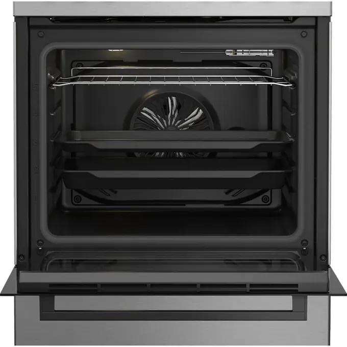 Aragaz mixt Beko FBSE62120XD, 4 arzătoare gaz, cuptor electric, 6 funcții, grill, SteamShine, inox, 60 cm - Imagine 3