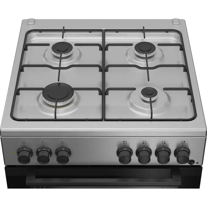 Aragaz mixt Beko FBSE62120XD, 4 arzătoare gaz, cuptor electric, 6 funcții, grill, SteamShine, inox, 60 cm - Imagine 5