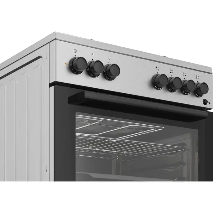 Aragaz mixt Beko FBSE62120XD, 4 arzătoare gaz, cuptor electric, 6 funcții, grill, SteamShine, inox, 60 cm - Imagine 6