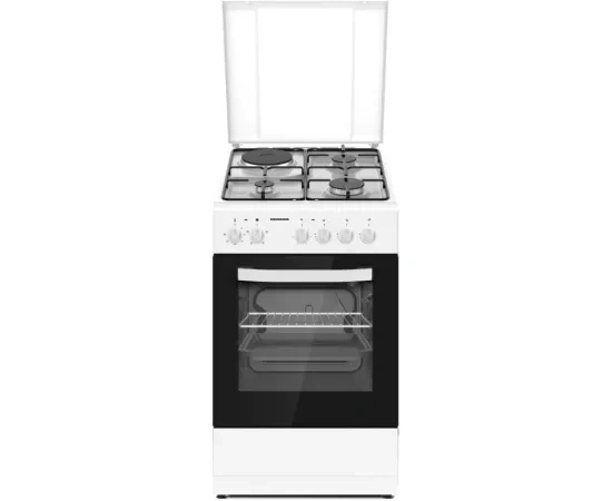 Aragaz mixt HEINNER HFSC-S56E1HSWH, 1 zona de gatit, 3 arzatoare, 48l, Alb - Imagine 1