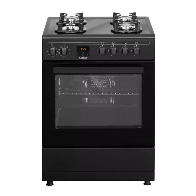 Aragaz mixt SAMUS 665AENS cu 4 arzătoare gaz și cuptor electric - Imagine 1