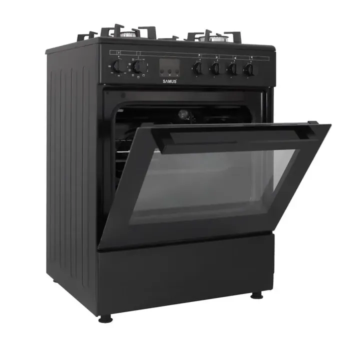 Samus Aragaz mixt SAMUS 665AENS cu 4 arzătoare gaz și cuptor electric - IT-Fashion.ro