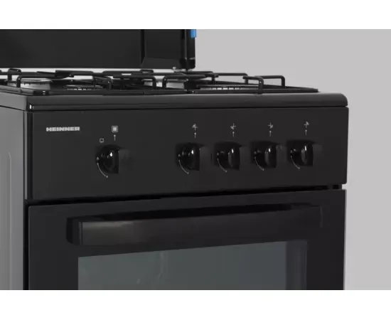 Aragaz pe gaz HEINNER HFSC-SME50BK, 4 Arzatoare, Dispozitiv de siguranta, 50 cm, Negru - Imagine 5