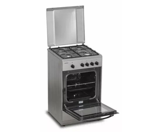 Aragaz pe gaz HEINNER HFSC-SME50SL, 4 Arzatoare, Dispozitiv de siguranta, 50 cm, Argintiu - Imagine 3