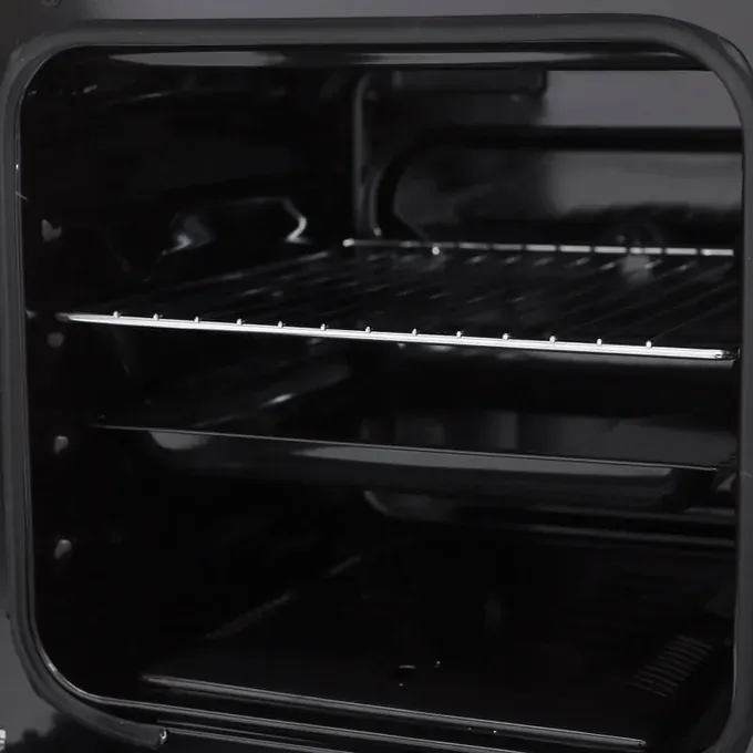 Aragaz pe gaz SAMUS SM566APGS, 4 arzătoare, cuptor pe gaz, 50 cm, capac metalic, finisaj Burgundy/Negru - Imagine 5