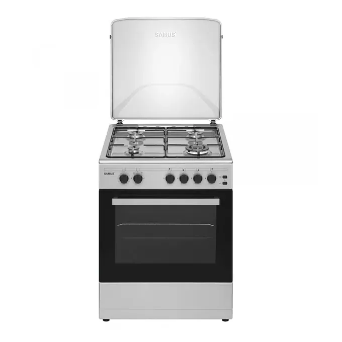 Aragaz pe gaz SAMUS SM661XPGS1, 4 zone, Grill, Inox - Imagine 1