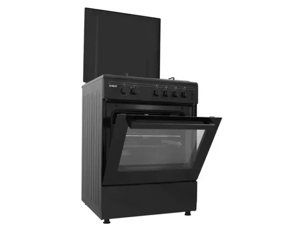 Aragaz pe gaz SAMUS SM667APGS Antracit – 4 arzătoare, cuptor 55L, grill și timer - Imagine 2