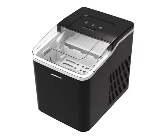Masina de facut cuburi de gheata HEINNER Juneau HIM-120BK, Capacitate 12kg/24h, Capacitate rezervor apa 1.5 l, 120 W, Negru - Imagine 1