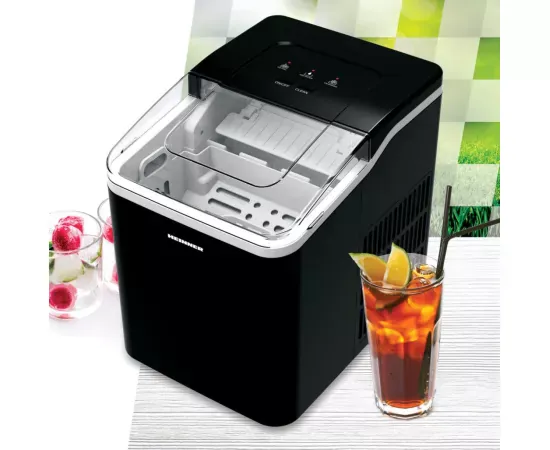 Masina de facut cuburi de gheata HEINNER Juneau HIM-120BK, Capacitate 12kg/24h, Capacitate rezervor apa 1.5 l, 120 W, Negru - Imagine 4