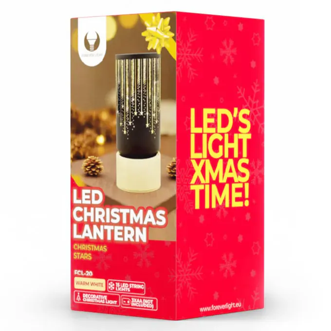 Lampa LED Model Craciun FOREVER LIGHT RTV200078, Negru/Auriu - Imagine 3