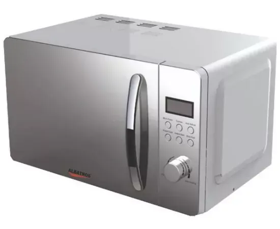Cuptor cu microunde ALBATROS MWA-20D3S, 20l, 700W, 5 nivele de putere, Control electronic, Argintiu - Imagine 1