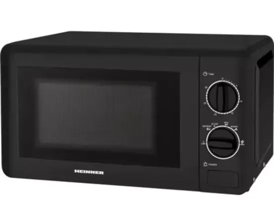 Cuptor cu microunde HEINNER HMW-20BK2, 20l, 700W, Control mecanic, Negru - Imagine 1