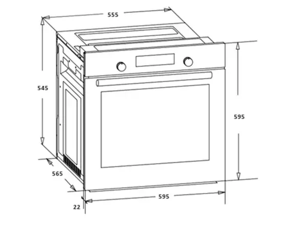 Cuptor incorporabil HEINNER HBO-S624LTG-IX, Electric, 62 l, Clasa A, 4 functii, Grill, Inox - Imagine 3