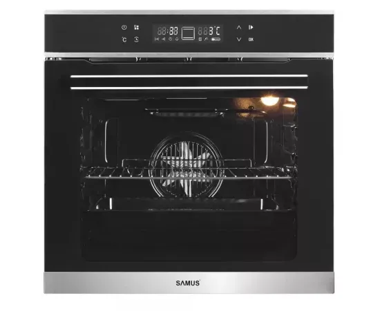 Cuptor incorporabil SAMUS SC627GDX10, 75L, 10 funcții, Touch Control, Negru/Inox - Imagine 1