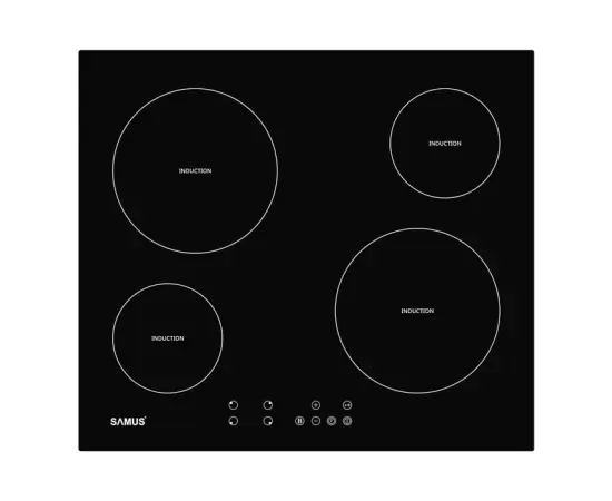 Plita incorporabila cu inductie SAMUS PSI-64BG8, 4 zone de gatit, Negru - Imagine 1