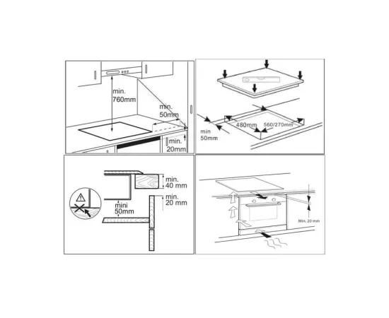 Samus Plita incorporabila cu inductie SAMUS PSI-64BG8, 4 zone de gatit, Negru - IT-Fashion.ro