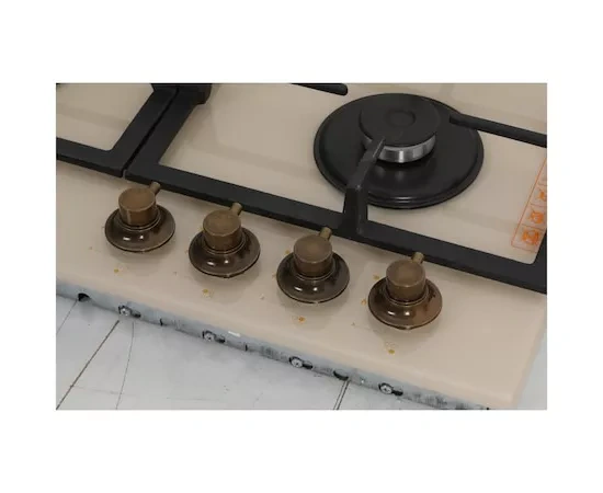 Plita incorporabila FRAM FBH-S4IWF-GRBG, Gaz, 4 arzatoare, Aprindere Electrica, 60 cm, Bej - Imagine 3