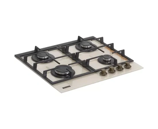 Plita incorporabila FRAM FBH-S4IWF-GRBG, Gaz, 4 arzatoare, Aprindere Electrica, 60 cm, Bej - Imagine 4