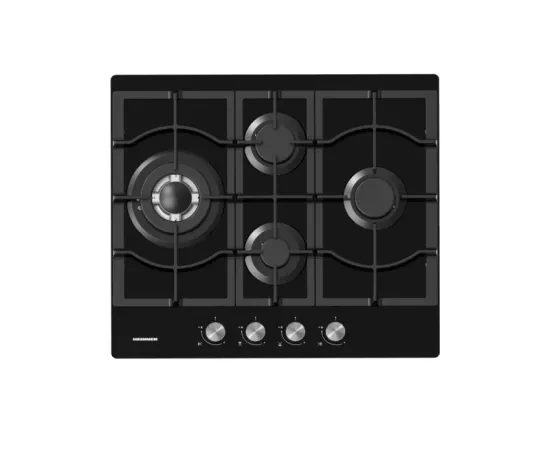 Plita incorporabila HEINNER HBH-M452IWFGBK, 4 zone de gatit, Gaz, Negru - Imagine 1