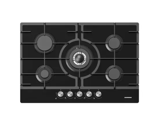 Plita incorporabila HEINNER HBH-M705IWFGBK, 5 zone de gatit, Negru - Imagine 1