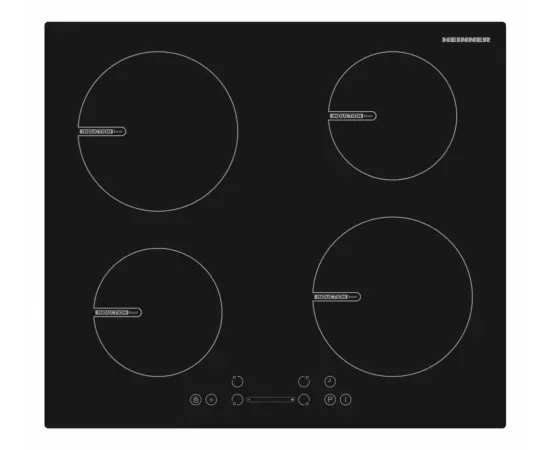 Plita incorporabila HEINNER HBHI-V594BSC, 4 zone de gatit, Inductie, Touch Control, Boost, 60 cm, Sticla neagra - Imagine 1