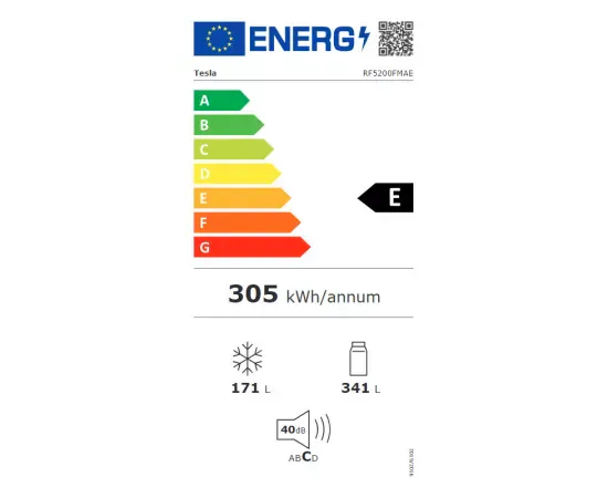 Frigider Side By Side TESLA RF5200FMAE, 512 L, Clasa E, Total No Frost, Inverter, Display LED, 190 cm, Inox Negru - Imagine 4