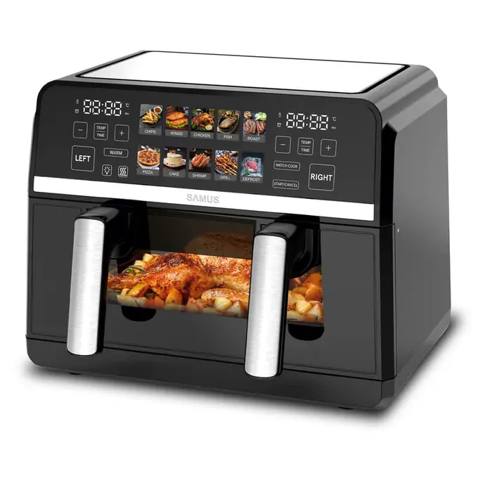 Samus Friteuza cu aer cald Samus AF9BIG-S2500DW, 9L, 2500W, 10 programe, Fry Force 360° - IT-Fashion.ro