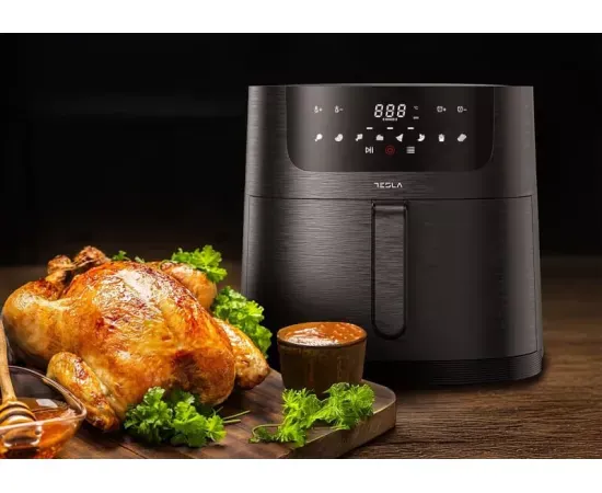 Friteuza cu aer cald TESLA AF800B – 8L, 1800W, panou digital, 8 programe presetate - Imagine 10