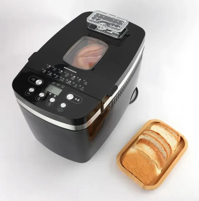 Masina de paine HEINNER HBM-D850BK2P, 2 palete, 14 programe, 850W, Negru - Imagine 4