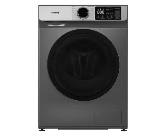Masina de spalat rufe frontala SAMUS WSNDI-9142DS, 9kg, 1400rpm, Termostat reglabil, Clasa A, Gri Inchis - Imagine 1