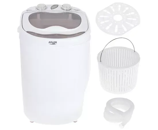 Masina de spalat rufe portabila ADLER AD8055, 3 kg, Alb - Imagine 7