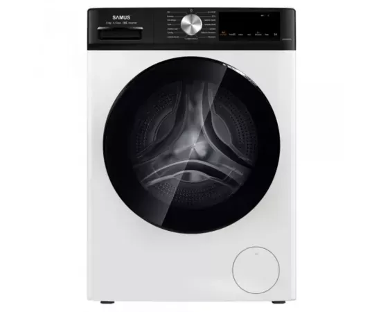 Masina de spalat rufe SAMUS WSDMI-80142, 8 kg, 1400 rpm, Clasa A, Motor Inverter, Abur - Imagine 1