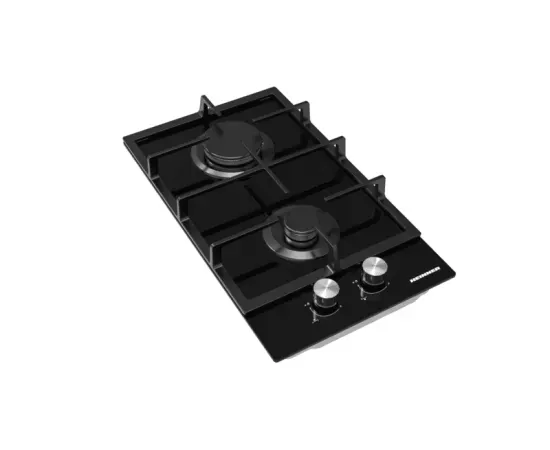 Plita incorporabila HEINNER HBH-M302FGBK, 2 zone de gatit, Gaz, Negru - Imagine 3