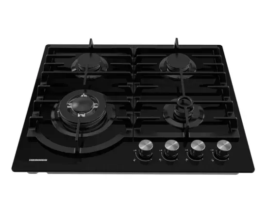 Plita incorporabila HEINNER HBH-M447IWFGBK, 4 zone de gatit, Gaz, Negru - Imagine 3