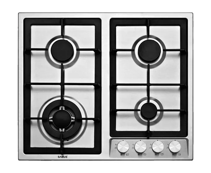 Plita incorporabila SAMUS PSG-64SX1 cu 4 arzătoare pe gaz și finisaj inox - Imagine 1