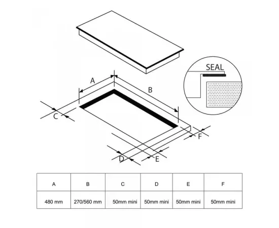 Samus Plita incorporabila vitroceramica SAMUS PSVE-64BG6, 4 zone, Touch Control, 5800W - IT-Fashion.ro