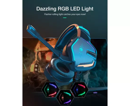 Căști gaming BlitzWolf BW-GH1 PRO 5.1 cu microfon și iluminare RGB - Imagine 7