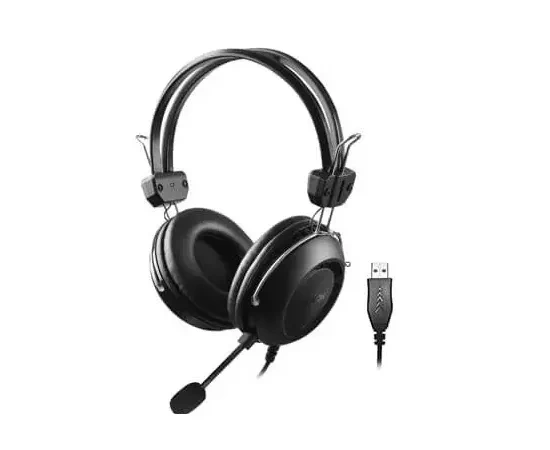 Căști gaming cu microfon A4TECH HU-35, Black - Imagine 1