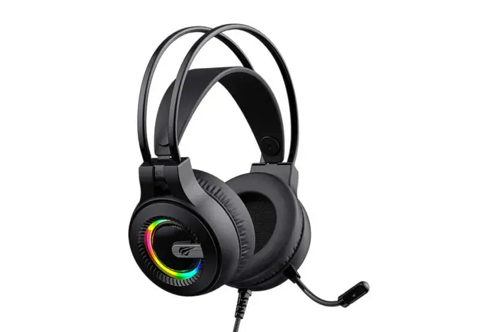 Casti gaming cu microfon HAVIT H2040D, RGB, Black - Imagine 1